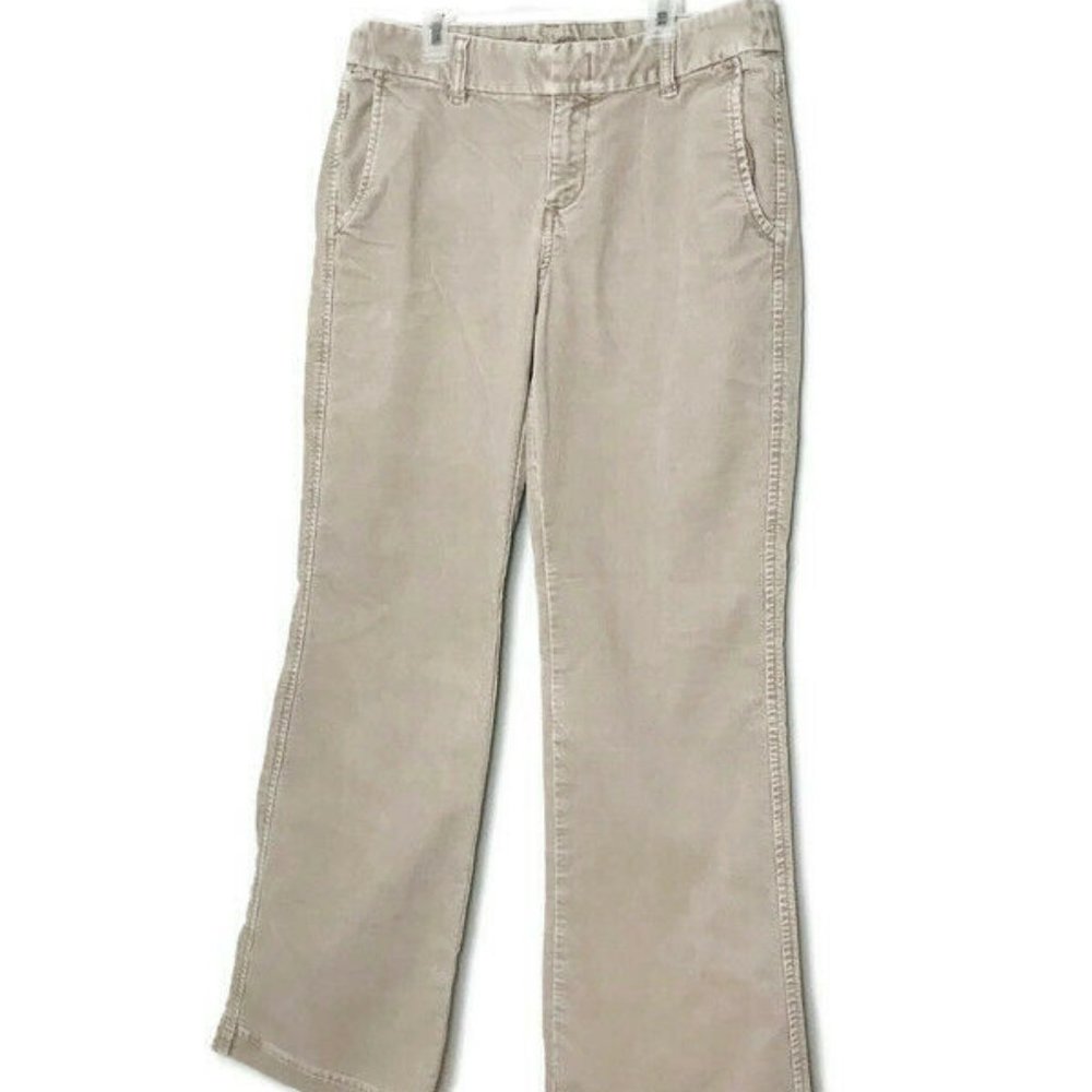 Eddie Bauer Beige Wide Leg Corduroy Pants